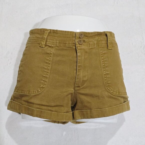 XXI ✦ Tan Cotton Shorts ✦ Mid-Rise Utility Style Neutral Summer Staple 27 EUC - Picture 2 of 9